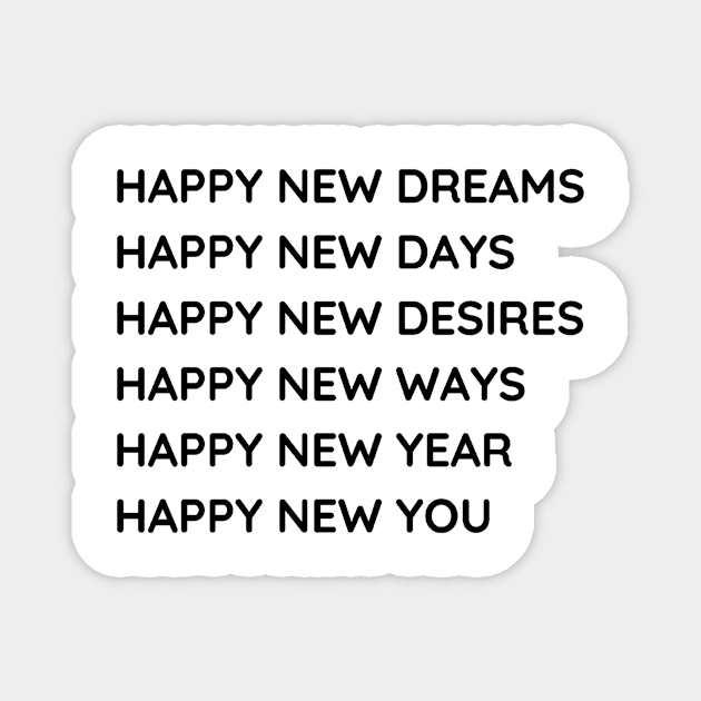 Happy New Year Quotes Magnet by Trendy-Now