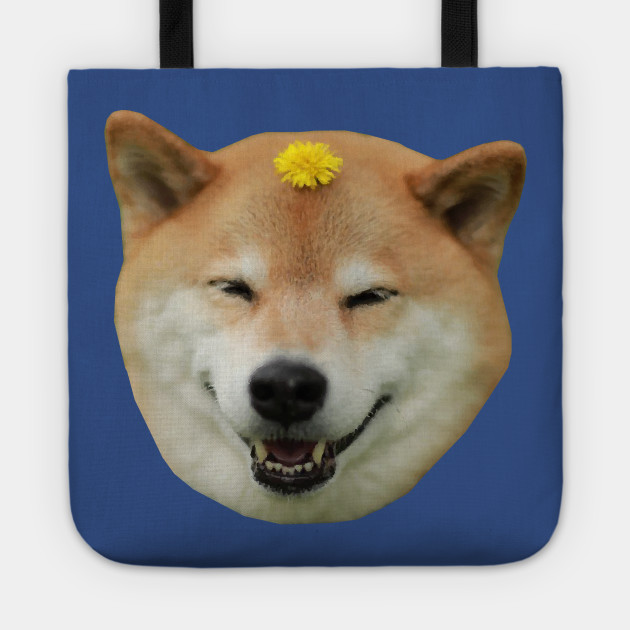 Shiba Inu Dog Smiling Flower