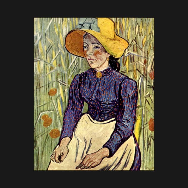 Vincent van Gogh - Peasant Woman Against a Background of Wheat by GoshaDron