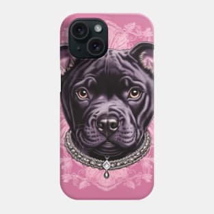 Black Staffy Phone Case