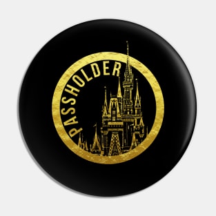 Passholder Magic Castle Black and Gold Pin