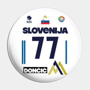 Luka Doncic Slovenija Fan Design Pin
