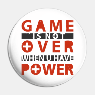 GAME OVER POWER Pin