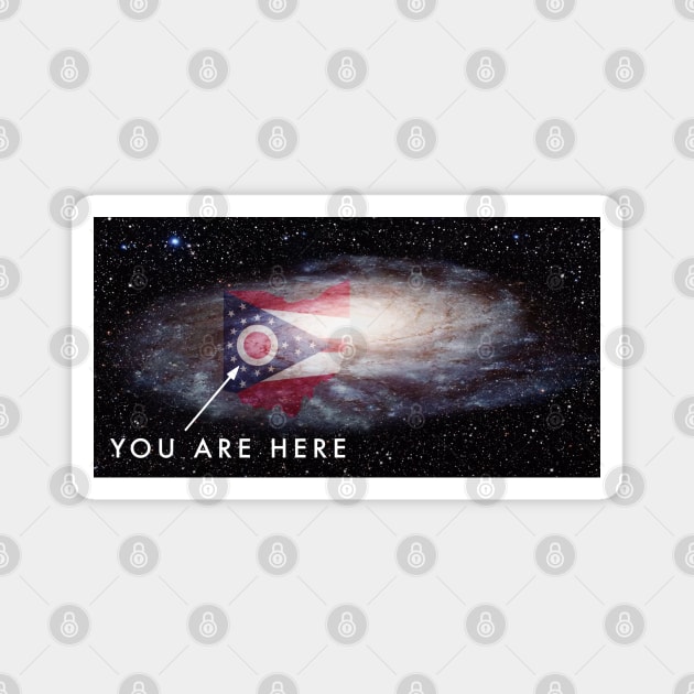 You are here (OHIO) Milky Way galaxy Magnet by Hydroxyl Design