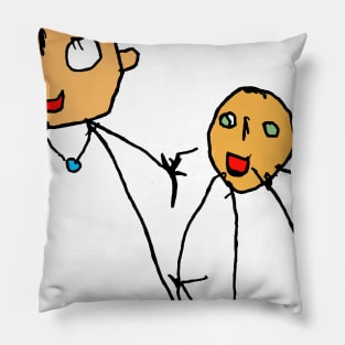 Woman with Daughter Pillow