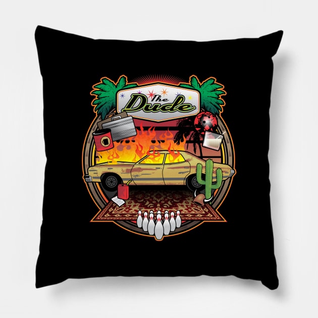 Big Lebowski Tribute Pillow by dustbrain