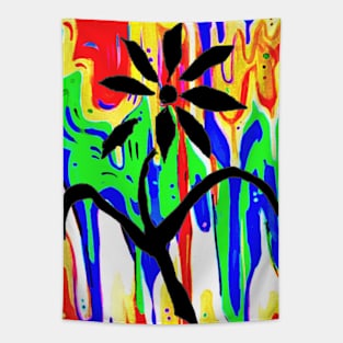 pop art spray abstract flower Tapestry