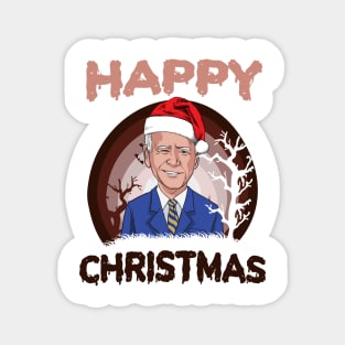 Funny Anti Joe Biden Raibow Halloween Happy Christmas Santa Hat Magnet