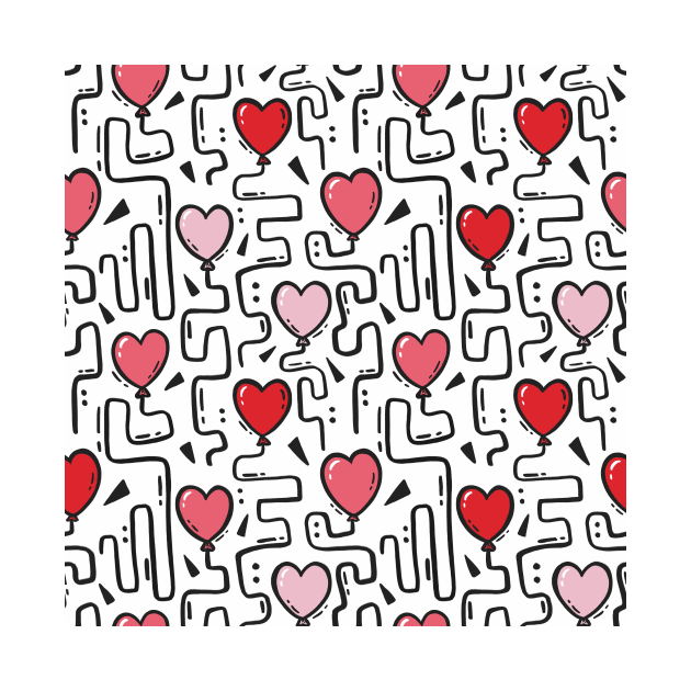 Love Maze - Heart Balloon Pattern by JBeasleyDesigns