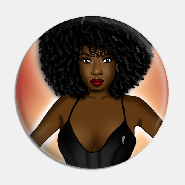 black girl magic digital art with big afro hair Pin by Spinkly Creations 