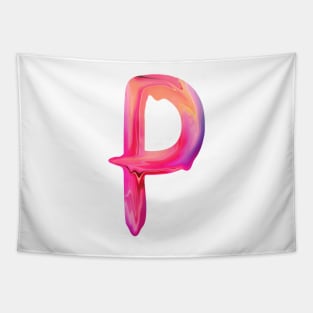 Letter P In Vibrant Watercolor Tapestry