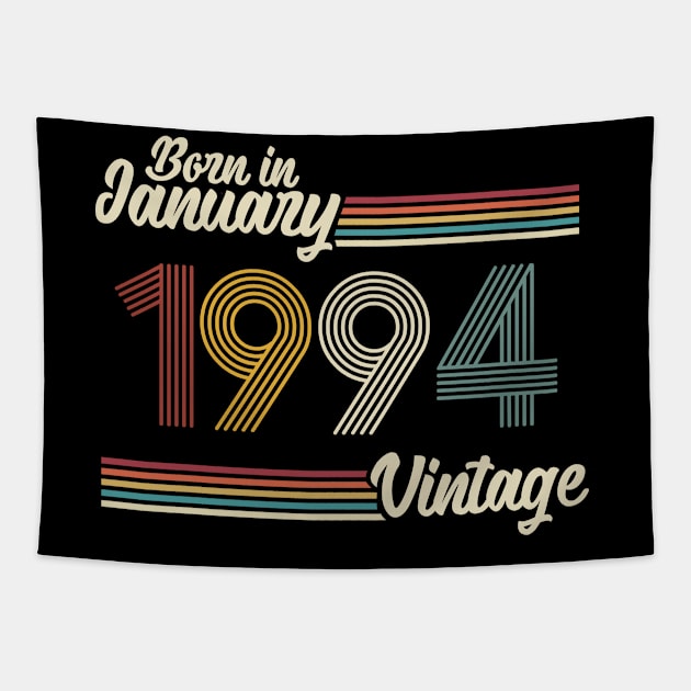 Vintage Born in January 1994 Tapestry by Jokowow