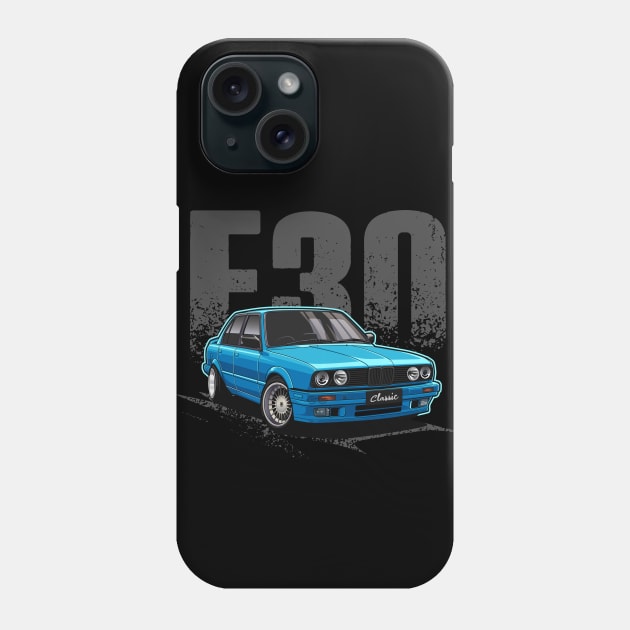 Classic E30 Gang (Ocean Blue) Phone Case by Jiooji Project
