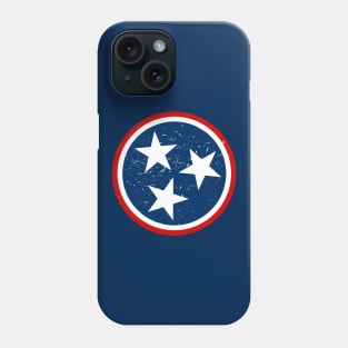 Tennessee Tristar Flag - Vintage Distressed Phone Case