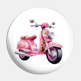 Pink Motorbike Pin