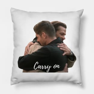 carry on sam and dean last hug scene in heaven supernatural finale Pillow