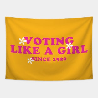 Vote Like a Girl Tapestry