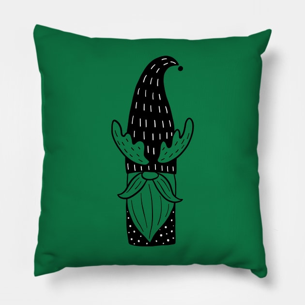 gnome forest gnome elk horns Pillow by chapter2