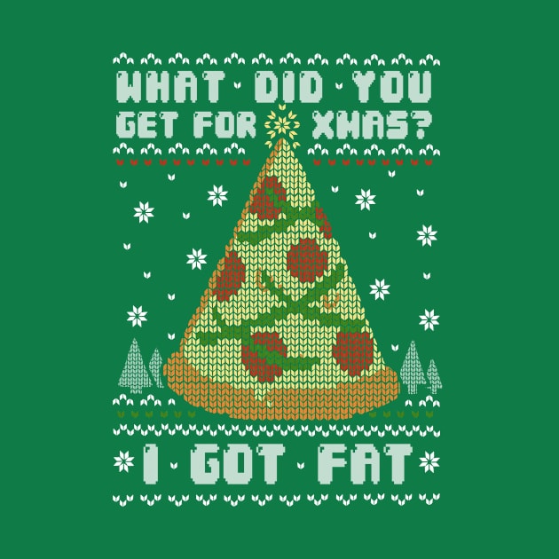 Fatty Christmas - Christmas Tree Present - Pizza Food by BlancaVidal