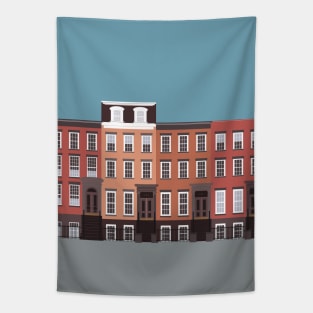 NYC West Village Brownstones Tapestry