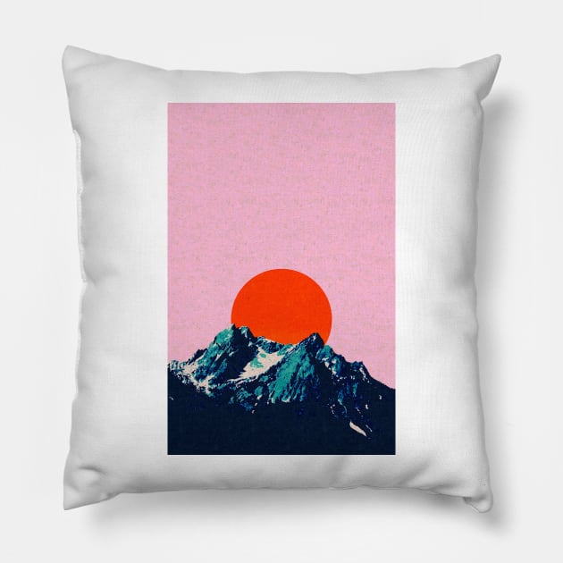 Mountain sunset Pillow by ConradGarner