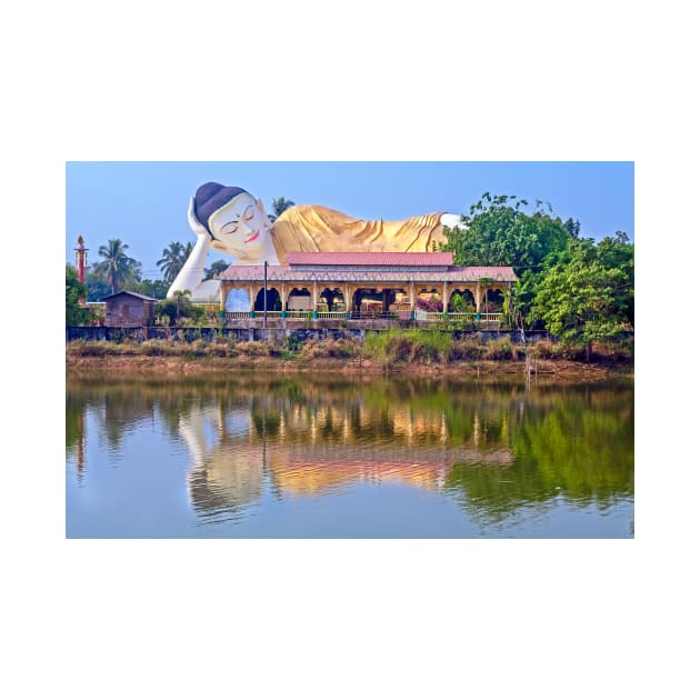 Mya Tha Lyaung Reclining Buddha, Bago by bulljup