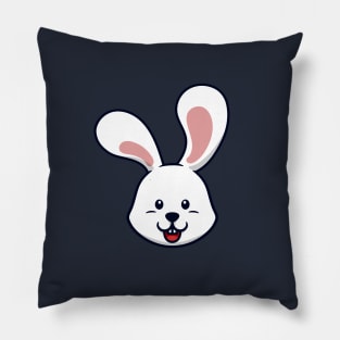 cute bunny cartoon Pillow