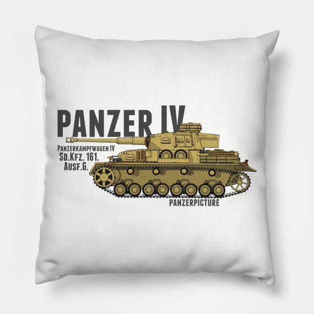 Panzer IV Ausf.G. Pillow by Panzerpicture