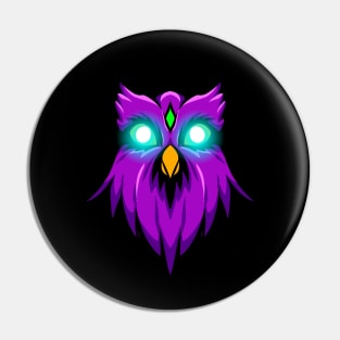 owl with glowing eyes Pin