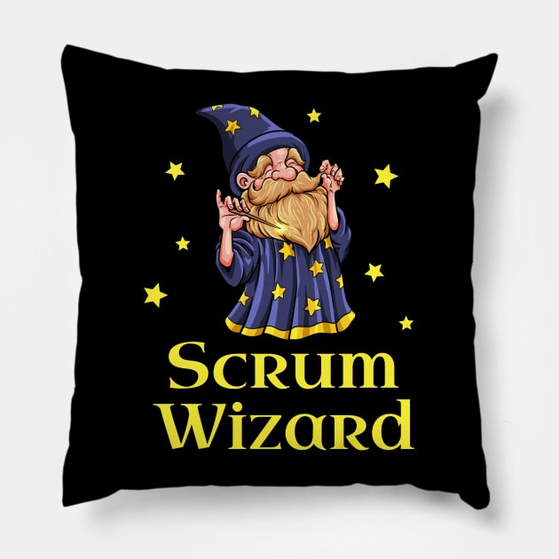 Scrum Wizard - Scrum Master Pillow by Modern Medieval Design