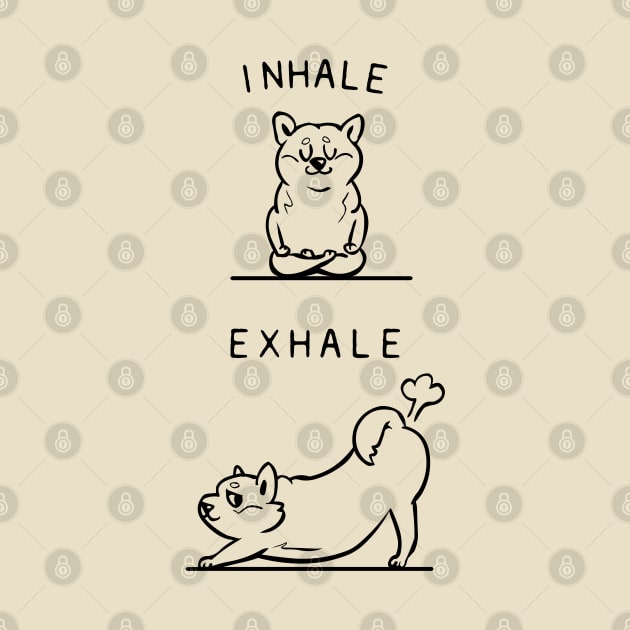 Inhale Exhale Shiba Inu by huebucket