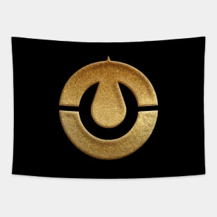 Kochi Prefecture Symbol in Gold Faux Tapestry