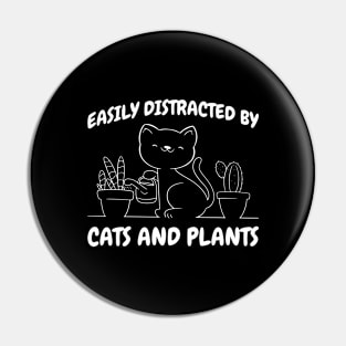 Cats And Plants Funny Cat Gift Pin