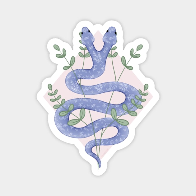 Floral snake Magnet by FoliumDesigns