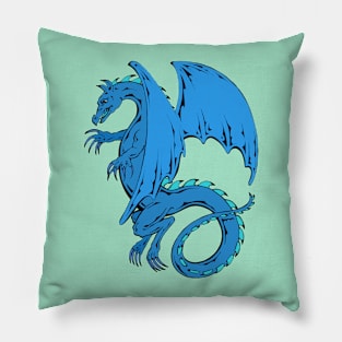 Blue Dragon Pillow