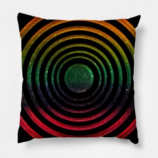 colourful rainbow circles abstract design Pillow