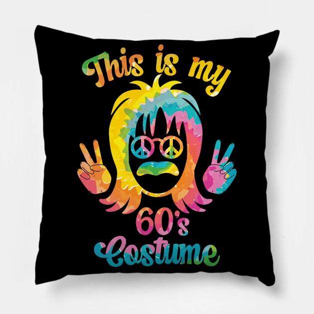 This Is My 60s Costume, 60s Outfit For Men & 1960s Tie Dye Pillow by auviba-design