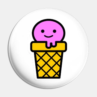 Ice cream, ice, icecream in waffle Pin