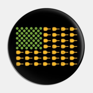 Pickleball American Flag Pin