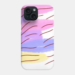 Pink purple watercolor abstract art Phone Case