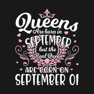 Happy Birthday To Me Mommy Queens Are Born In September But The Real Queen Are Born On September 04 T-Shirt