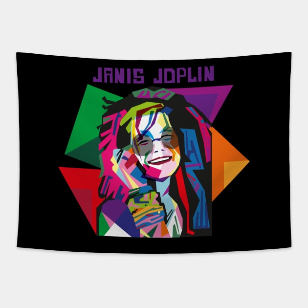 JANIS JOPLIN GEOMETRIC Tapestry by DISCO DISCO MX