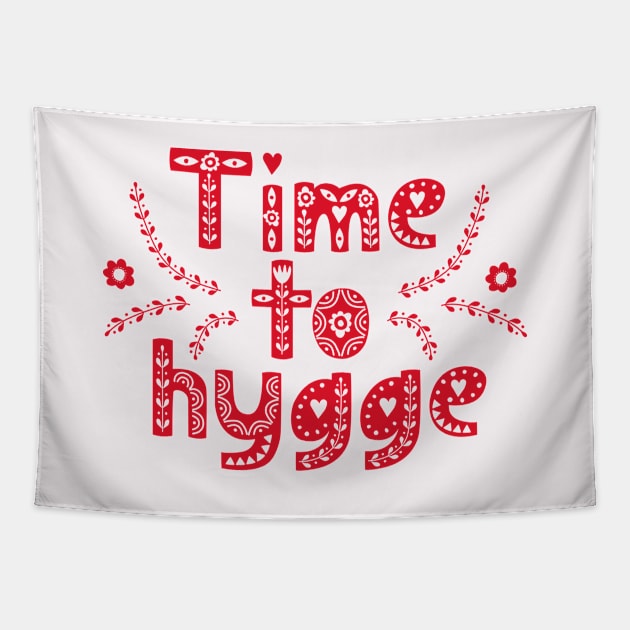 Cozy Hygge Tapestry by Happy Art Designs