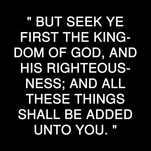 Matthew 6:33 Bible Verse Text KJV by Holy Bible Verses