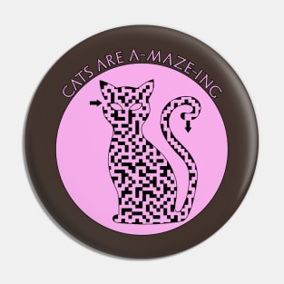 Cats Are A-Maze-ing Maze T-Shirt Pin
