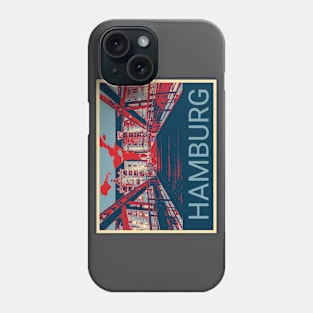 Hamburg in Shepard Fairey style Phone Case