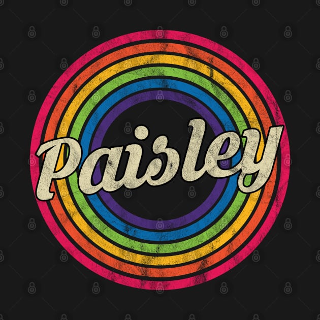 Paisley - Retro Rainbow Faded-Style by MaydenArt