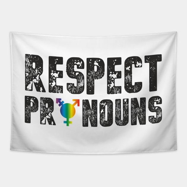 Respect Pronouns Tapestry by Trans Action Lifestyle