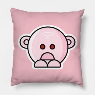 Cute Robot Head vector illustration. Science and Technology icon concept. Smart robot with shadow vector design. Pillow