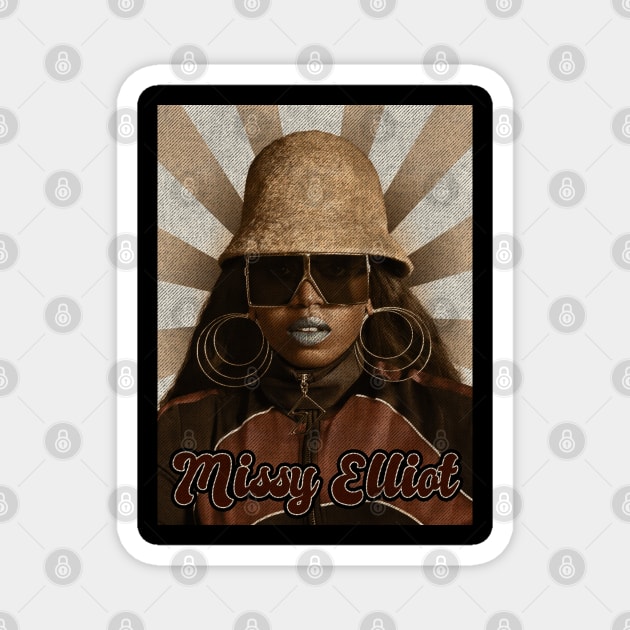 Vintage Classic Missy Elliot Magnet by StickMen